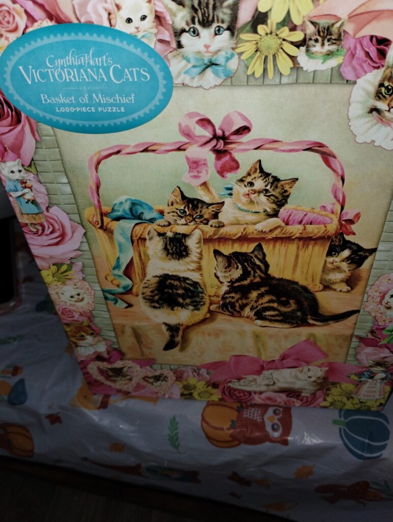 Christmas Gift Guide 23: Cynthia Hart's Victoriana Cats Basket of Mischief 1000 Piece Puzzle