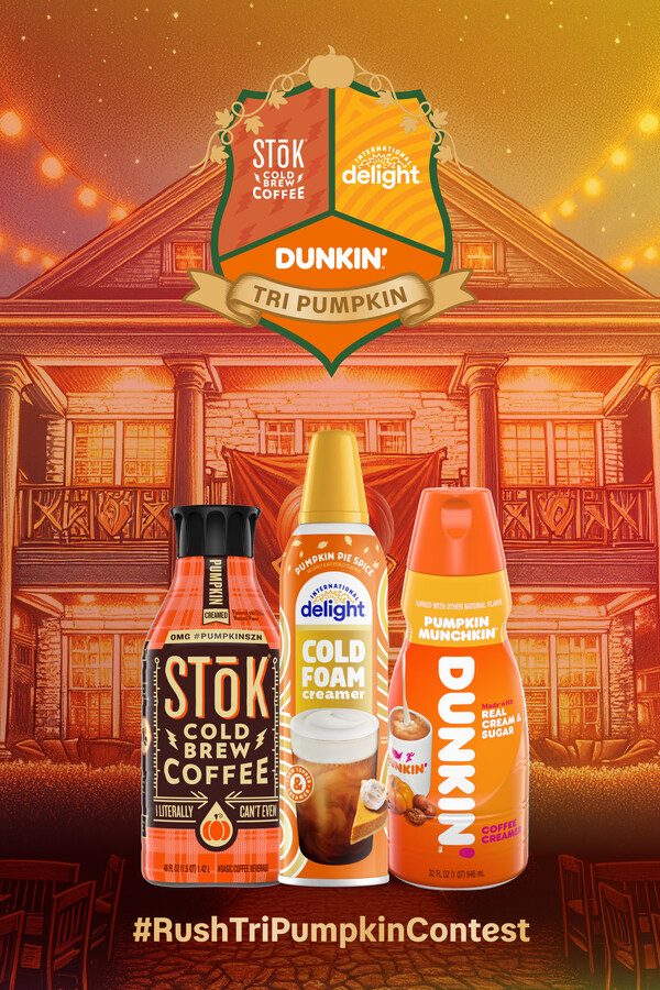 ANYONE CAN RUSH THE NEWEST HOUSE ON GREEK ROW: TRI PUMPKIN, FOUNDED BY SEASONAL BEVVY BOSSES STōK COLD BREW®, INTERNATIONAL DELIGHT® AND DUNKIN'® CREAMERS