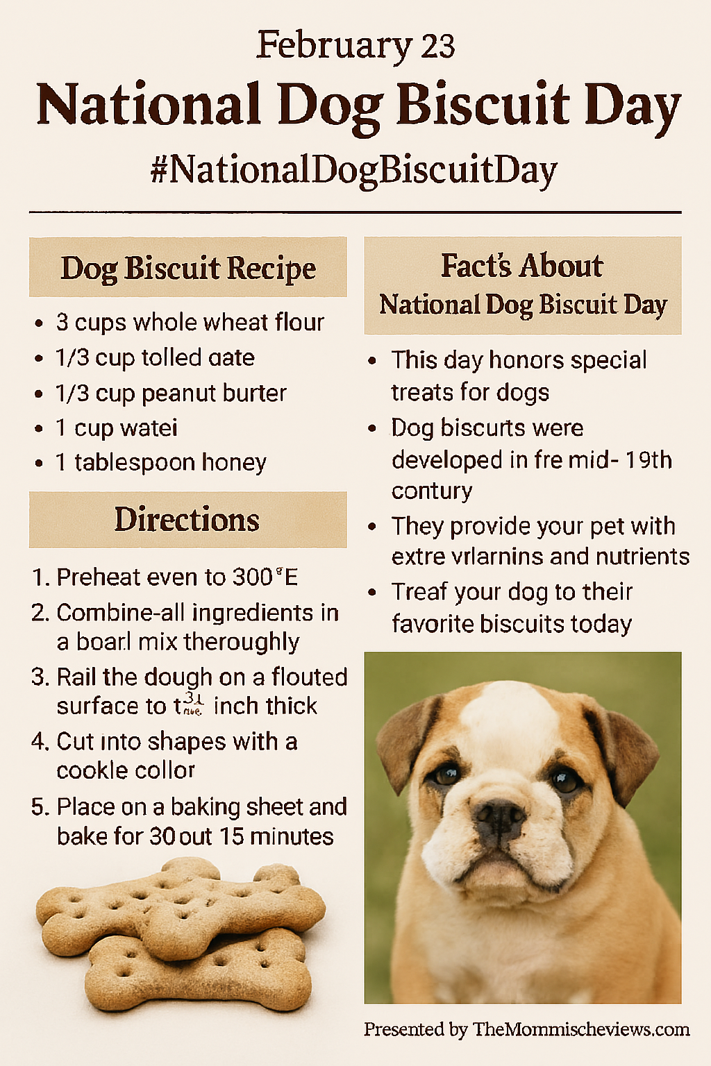 February 23 National Dog Biscuit Day #NationalDogBiscuitDay