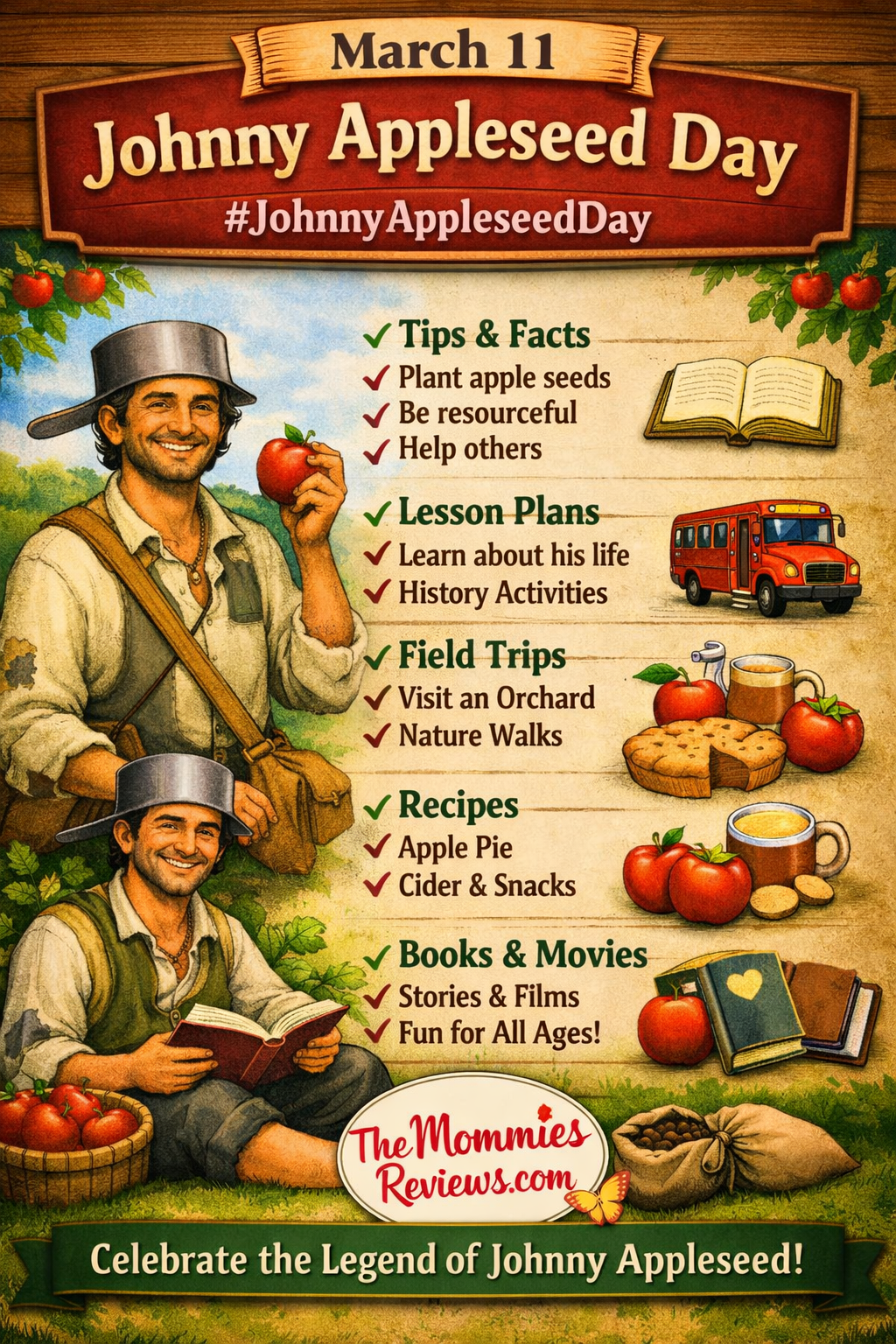 March 11 Johnny Appleseed Day