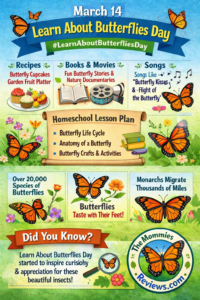 March 14 Learn About Butterflies #LearnAboutButterfliesDay