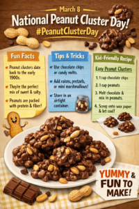 March 8 National Peanut Cluster Day #PeanutClusterDay