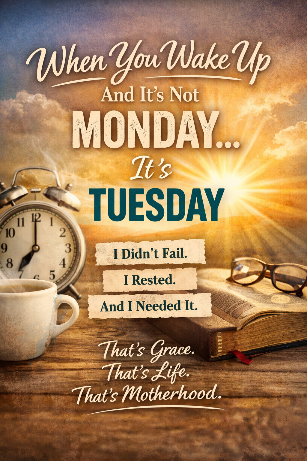 When You Wak Up and Its Not Monday It's Tuesday