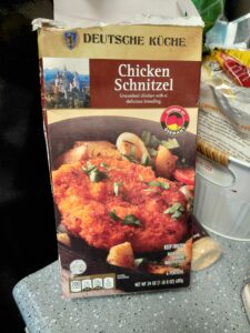 German Week Chicken Schnitzel with Apple Strudel Dessert