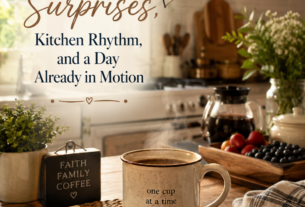 Morning Surprises, Kitchen Rhythm, and a Day Already in Motion