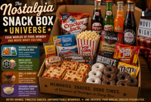 The Nostalgia Snack Box Universe — Four Worlds of Food, Memory, and Movie Night Culture
