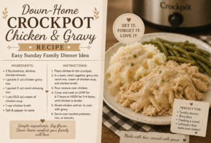 Down-Home Crockpot Chicken & Gravy Recipe (Easy Sunday Family Dinner Idea)