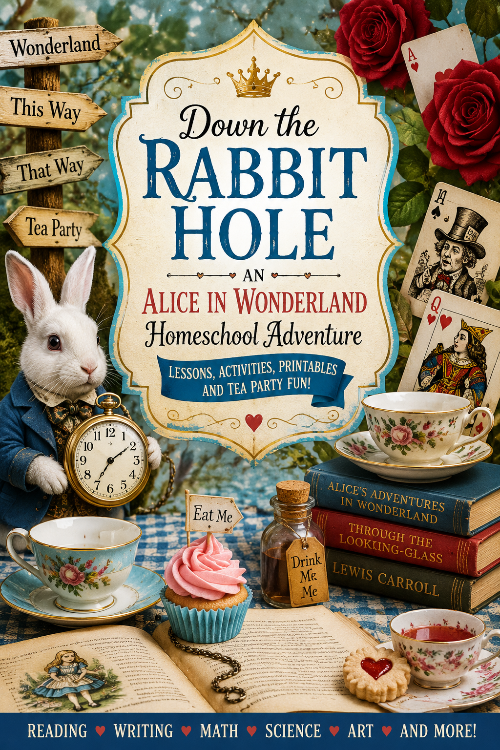 Alice in Wonderland Homeschool Lesson Plan: A Week of Learning Down the Rabbit Hole