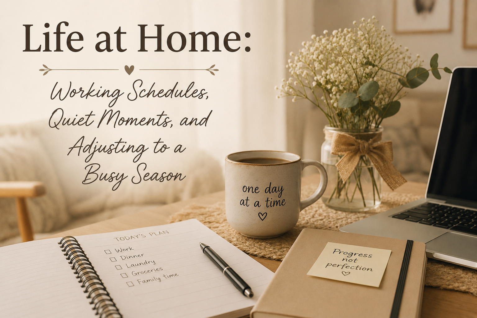 Life at Home: Working Schedules, Quiet Moments, and Adjusting to a Busy Season