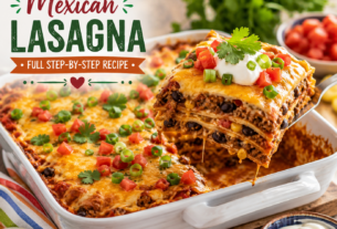 3️⃣ 🍽️ Mexican Lasagna (Full Step-by-Step Recipe)