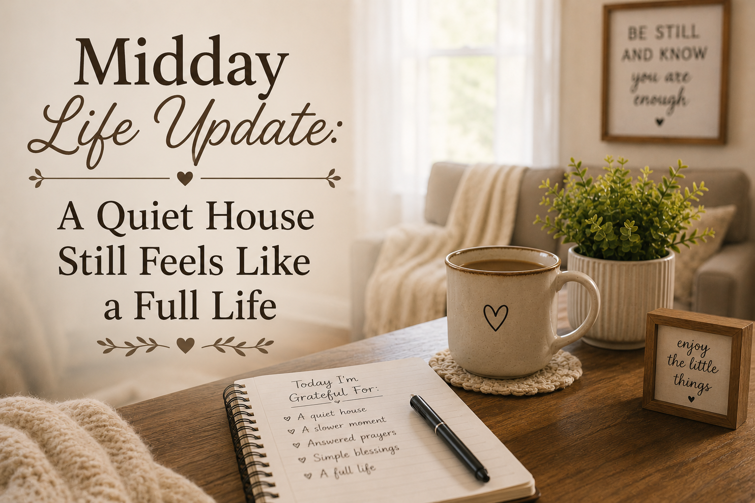 Midday Life Update: A Quiet House Still Feels Like a Full Life