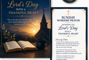 Sunday Worship Prayer: Beginning the Lord's Day with a Thankful Heart